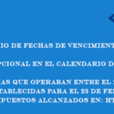 Novedades AFIP – Cambio de fechas de vencimiento