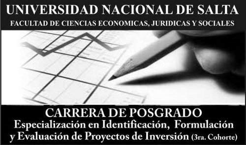 Poster Especialización en Identificación, Formulación y Evaluación de Proyectos de Inversión