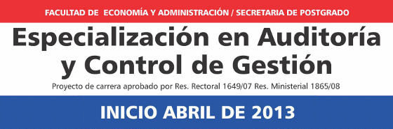 Flyer Postgrado Especialización en Auditoría y Control de Gestión