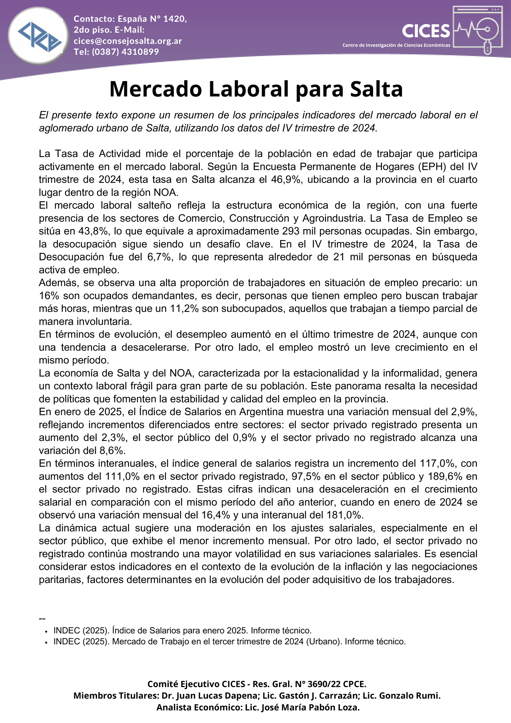 Mercado de Trabajo
