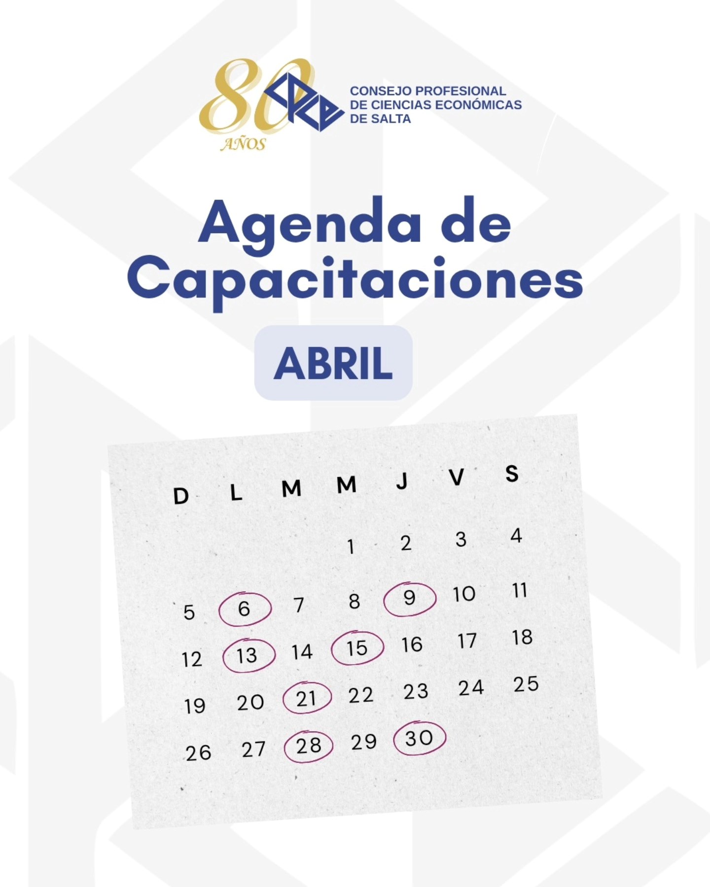 Agenda Capacitación Abril 2026