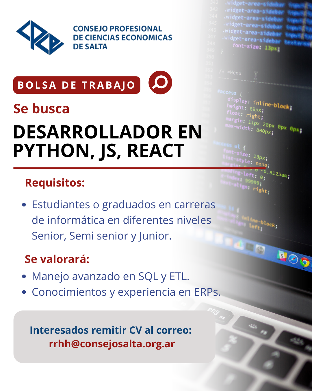 Bolsa de Trabajo | - Consejo Profesional de Ciencias Económicas