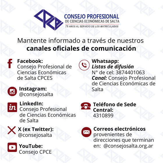 CANALES OFICIALES DE COMUNICACIÓN