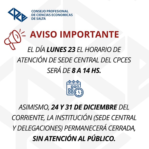 AVISO IMPORTANTE HORARIO FIESTAS