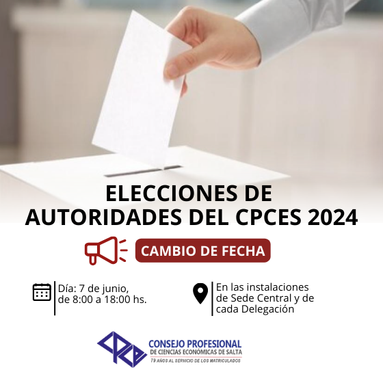 ELECCIONES DE AUTORIDADES DEL CPCES 2024