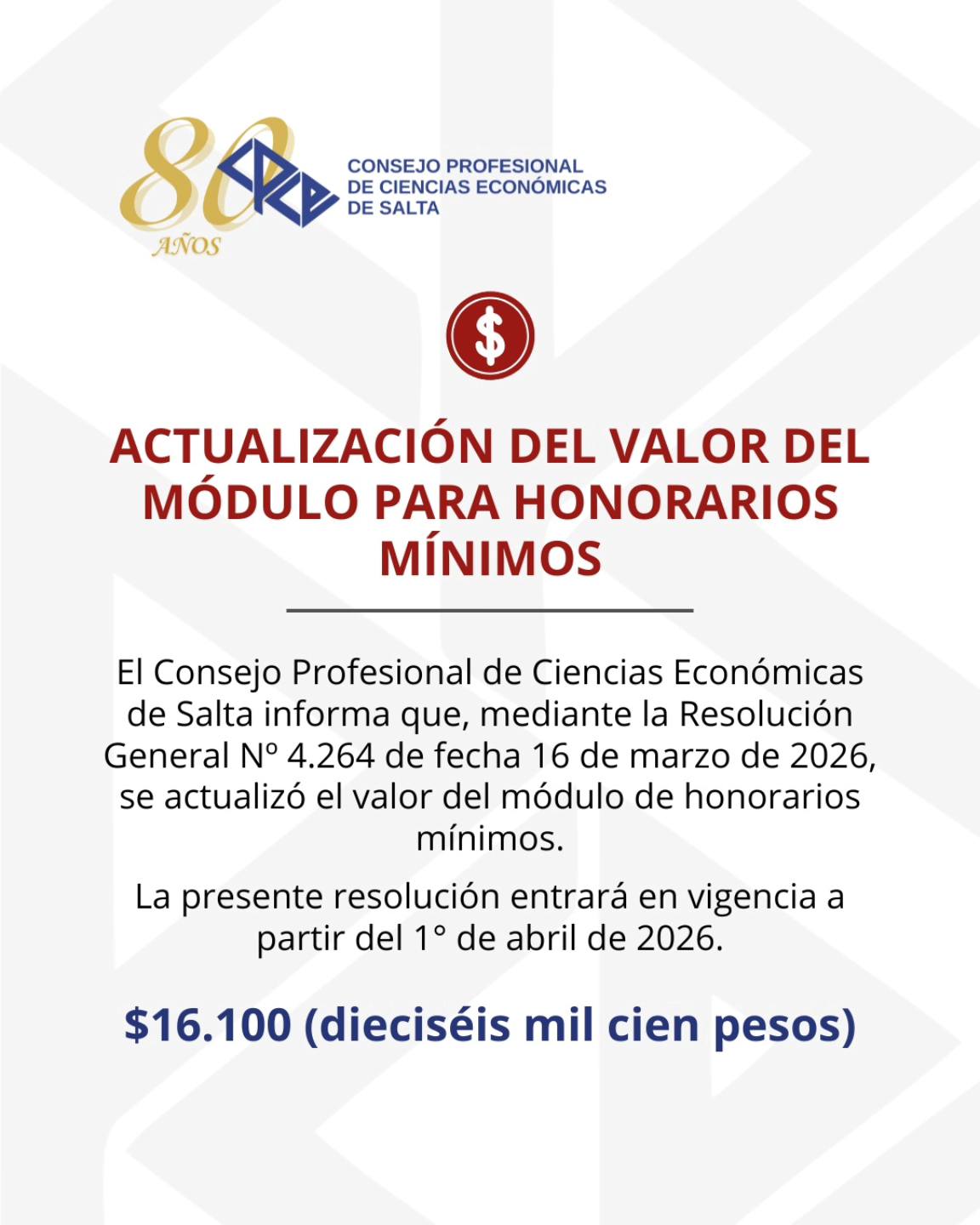 ACTUALIZACION MODULO DE HONORARIOS