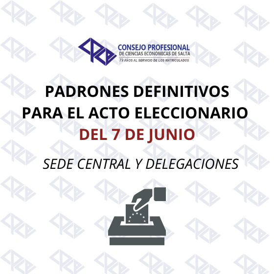 PADRONES DEFINITIVOS PARA EL ACTO ELECCIONARIO