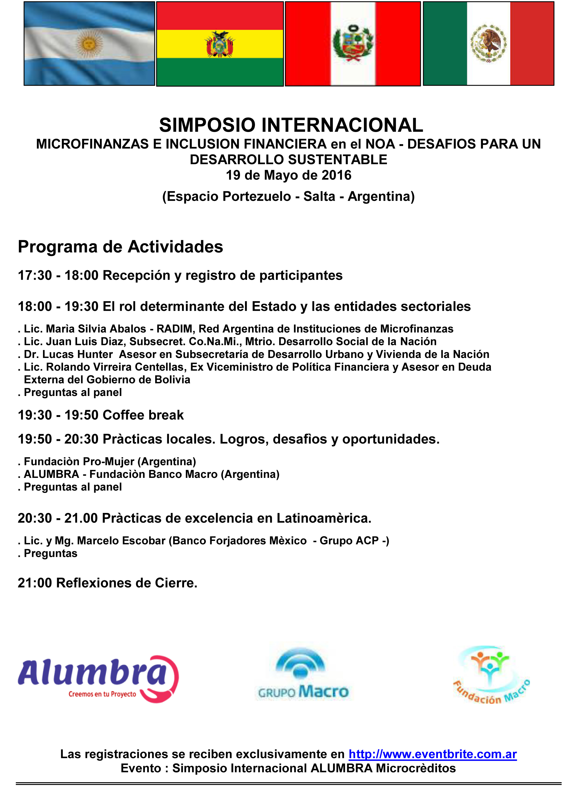 SIMPOSIO INTERNACIONAL - FINANZAS INCLUSIVAS & MICROFINANZAS (5-2016 SLA) Gacetilla difusiòn (130516) (4)