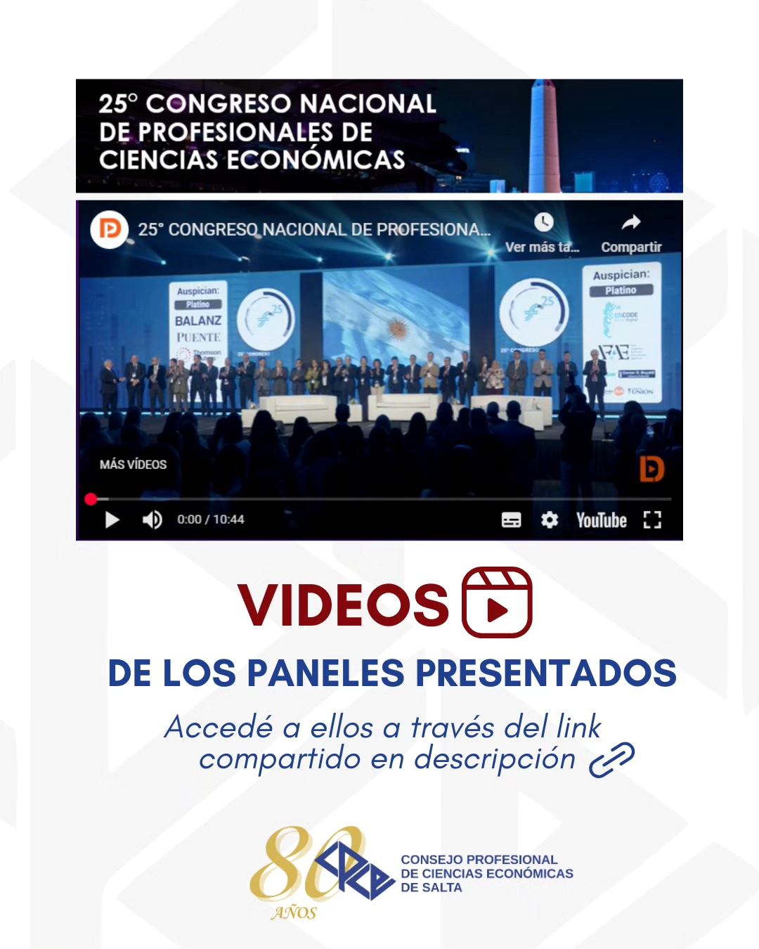 VIDEOS 25 CONGRESO - PANELES  PRESENTADOS