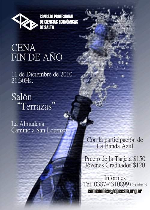 11 de Diciembre - Cena de Fin de Año